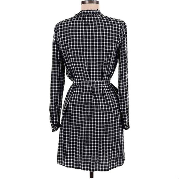 Lucky Brand Blue Plaid Belted Button Down Dress S/P - Picture 3 of 9